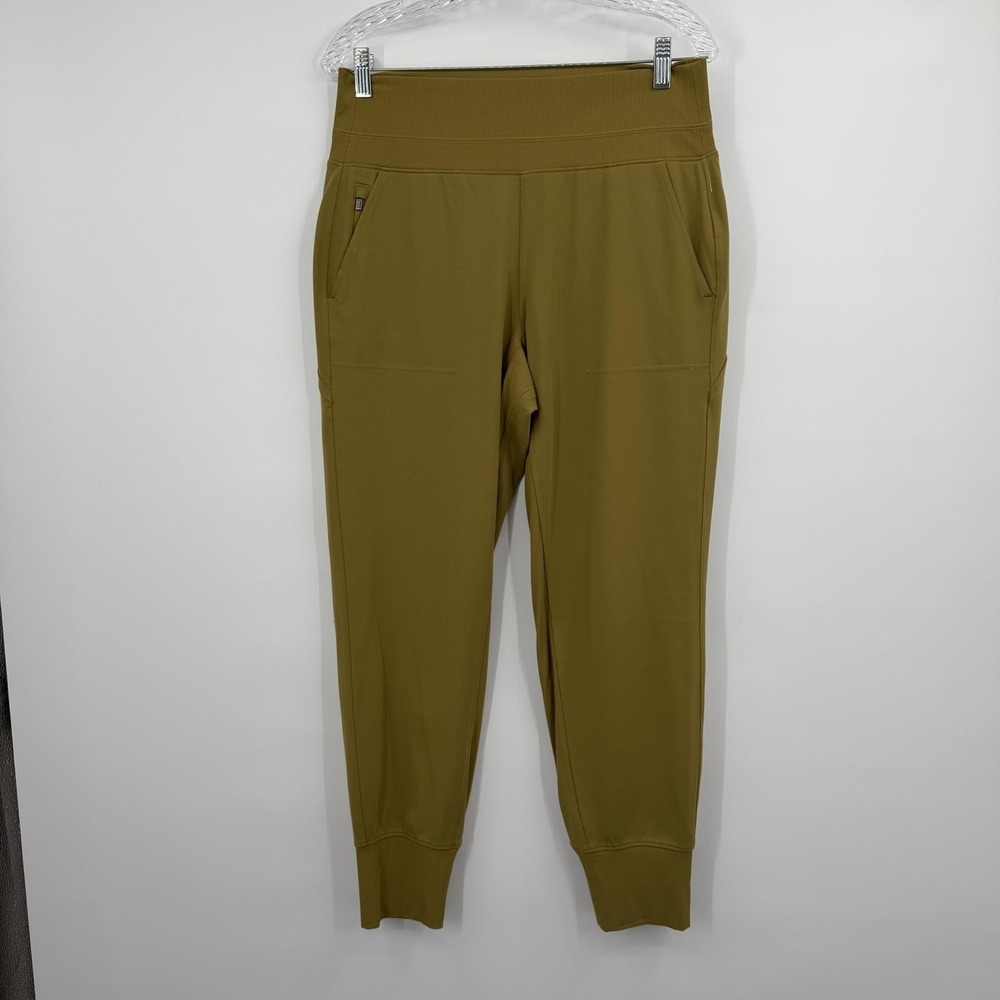 Athleta Venice Jogger Pants Womens Medium Olive Green Pull On Stretch